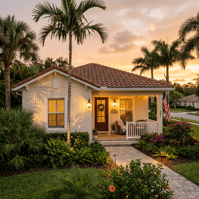 Warm glowing coastal Florida home